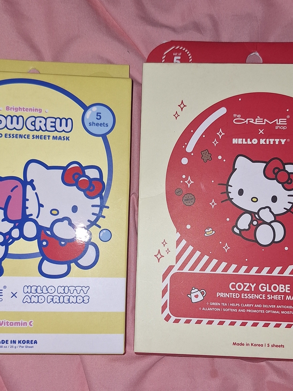 Hello Kitty Red and Yellow Sheet Mask Party Pack